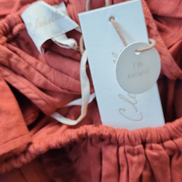 NEW CLEOBELLA Daria Midi Cut Out Sides Dress in deep brick Cotton/Linen - Picture 11 of 13